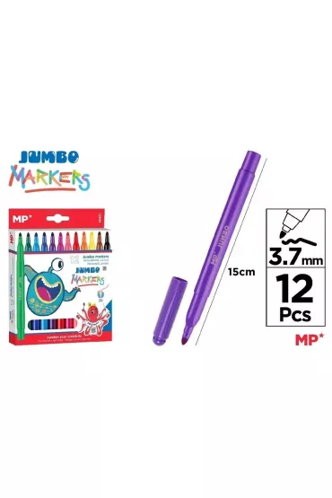 Mp Main Paper Flamastry Jumbo 12 kolor�w