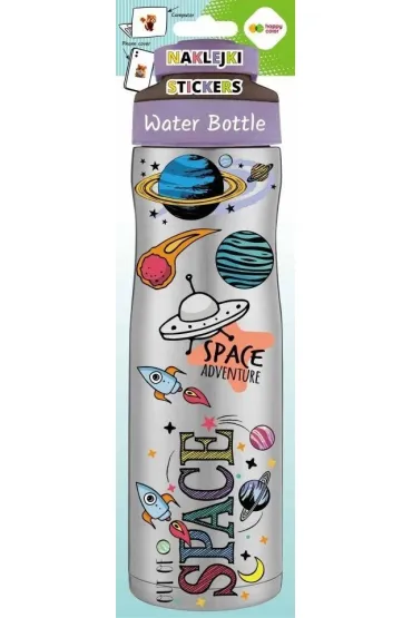 Happy Color Naklejki WATER BOTTLE - Space Adventure, 83x286 mm
