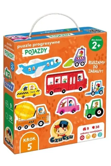 CzuCzu Puzzle progresywne Pojazdy dla dzieci 2+ Bright Junior Media