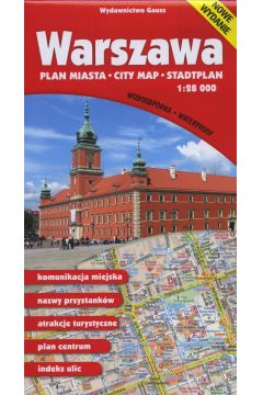 Warszawa. Plan miasta w skali 1:28 000 (wersja wodoodporna)
