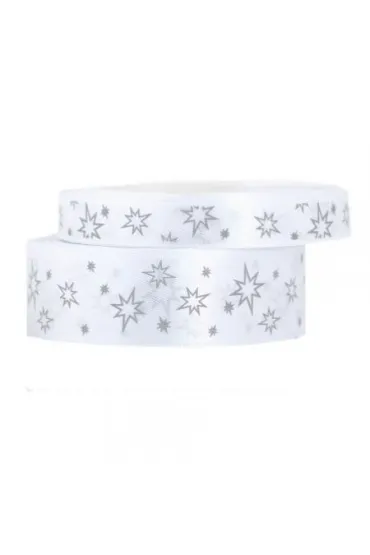 Pogotowie Florystyczno �lubne Wst��ka satynowa w gwiazdki 12 mm/22mb