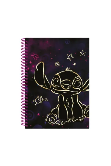 Patio Ko�obrulion B5 Disney Gold Stitch plastikowa spirala 100 kartek