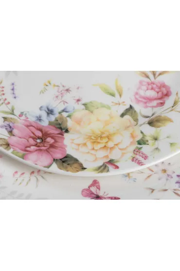 Siaki Collection Talerz porcelanowy Delicate Flowers 19 cm