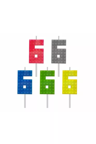 Godan �wieczka urodzinowa Klocki, cyfra 6 5,5 cm