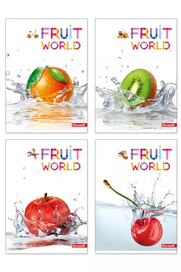 Zeszyt A5 Fruit World laminowany linia 80 kartek