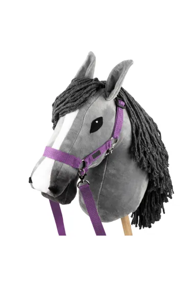 Kantar dla Hobby Horse wodze + futerka lawendowy Skippi