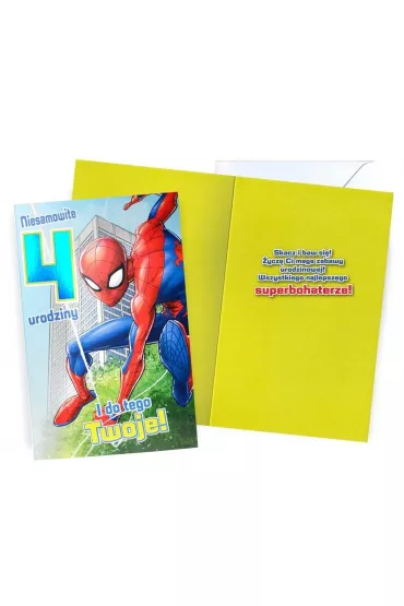 Kukartka Karnet Urodziny 4 Spider-Man