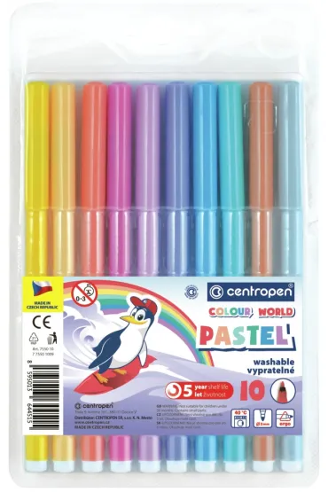 Centropen Flamastry 10-kol. Colour World Pastel 7550
