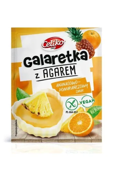 Celiko Galaretka z agarem ananasowo-pomara�czowa Zestaw 3 x 45 g
