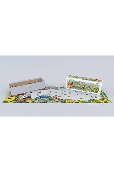 Puzzle panoramiczne 1000 el. Ptaki ogrodowe Eurographics