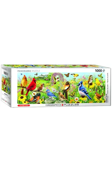 Puzzle panoramiczne 1000 el. Ptaki ogrodowe Eurographics