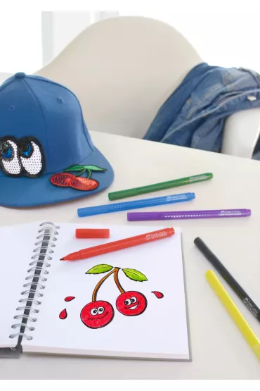 Faber-Castell Flamastry Grip w etui 20 szt.
