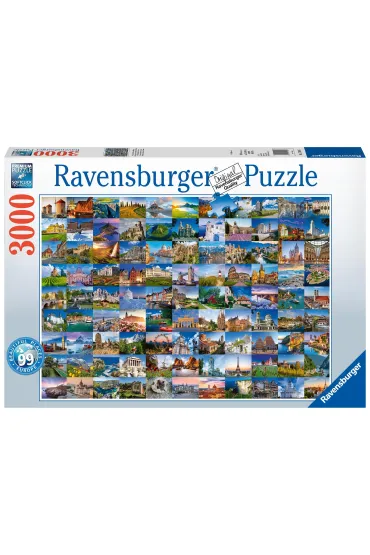 Puzzle 3000 el. 99 pi�knych miejsc w Europie Ravensburger