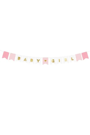 PartyDeco Girlanda Baby Girl 15x175 cm
