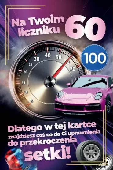 Yeku 230 Karnet JCX Prawo Jazdy 60 urodziny damskie