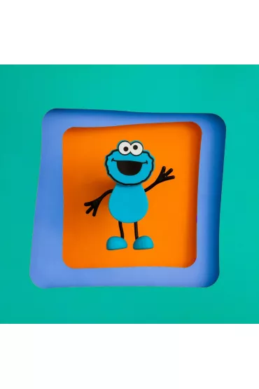 Glo Pals Posta� do k�pieli Ciasteczkowy Potw�r - zestaw z dwiema kostkami sensorycznymi �wiec�cymi w wodzie