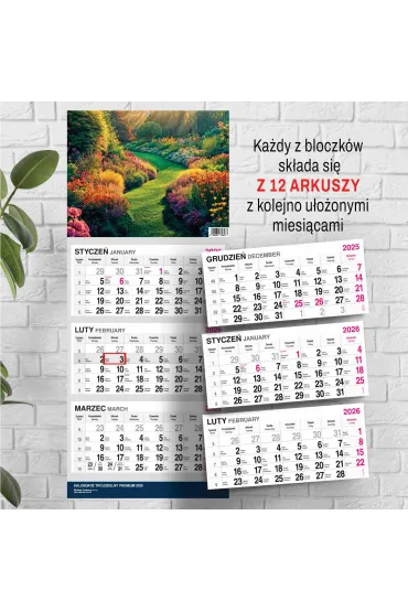 Opress Kalendarz 2026 tr�jdzielny Ogr�d