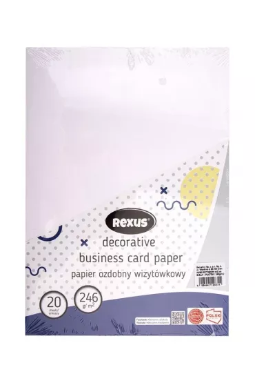Beniamin Papier wizyt�wkowy A4/20ark bia�y - p��tno