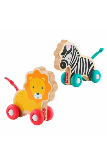 Fisher-Price. Zwierz�tka drewniane do pchania Mattel