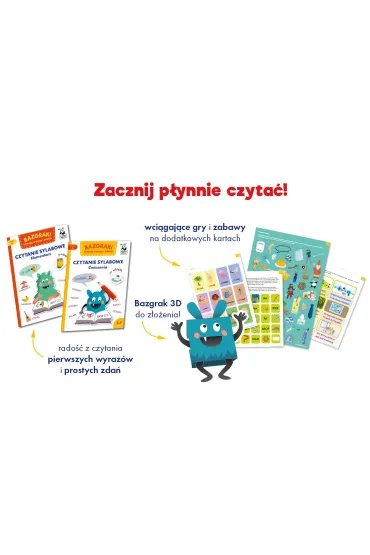 Bazgraki czytaj� wyrazy i zdania. Czytanie sylabowe. Teczka edukacyjna. Kapitan Nauka. Bazgraki - Zuzanna  Osuchowska