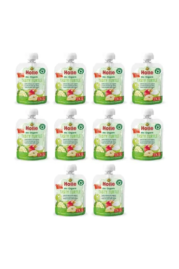 Holle Mus Smaczny ��wik (jab�ko - gruszka - jogurt) od 8 miesi�ca Zestaw 10 x 85 ml Bio