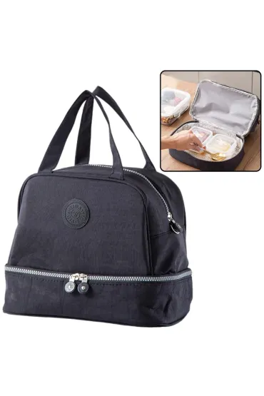 LeanToys Torba termiczna izolacyjna czarna 27cm