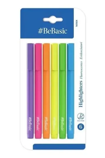 BeBasic Marker fluorescencyjny 6 kolor�w