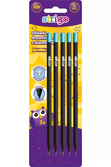 Strigo O��wek z czarnego drewna mix 5 szt