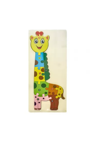Puzzle drewniane kids z cyframi �yrafa MCD