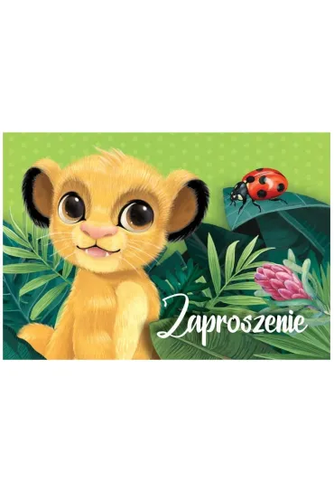 Kukartka Zaproszenie Kr�l Lew ZD-012 5 szt.