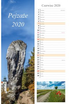 Kalendarz 2020 paskowy Pejzae 13 plansz