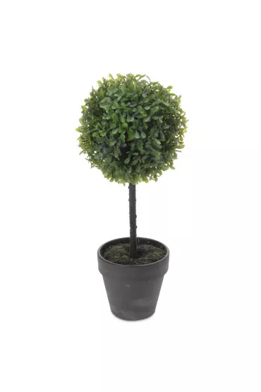 ProGarden Sztuczny bukszpan kula donica szary