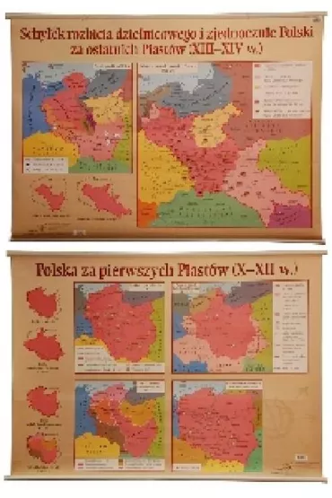Polska za pierwszych Piast�w X-XX w. Mapa �cienna