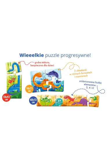 Puzzle Kapitan Nauka. Uk�adanki malucha. Dinozaury Edgard - Patrycja  Grze�kowiak