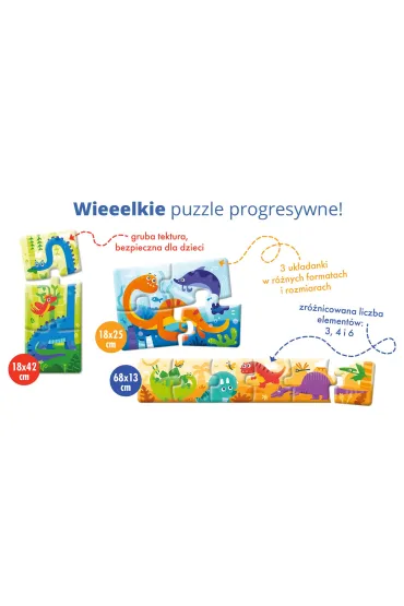 Puzzle Kapitan Nauka. Uk�adanki malucha. Dinozaury Edgard - Patrycja  Grze�kowiak