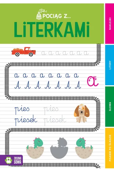 KSIAZECZKA EDUK 200X288 POCIAG Z LITER NAKLEJ ZS