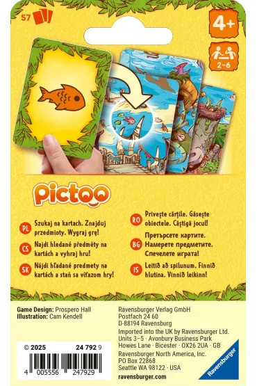 Gra karciana `Pictoo Dino` Ravensburger