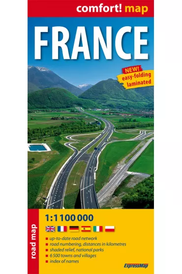Francja / France laminowana mapa samochodowa 1:1 100 000