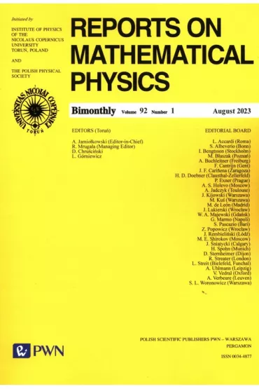Reports on Mathematical Physics 92/1 2023