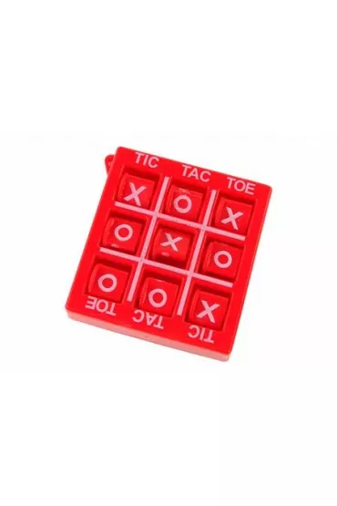 Gra k�ko i krzy�yk 4,5 cm czerwona LeanToys