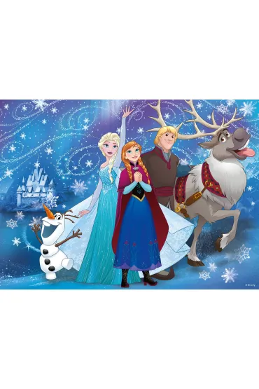 Puzzle 100 el. XXL Kraina Lodu B�yszcz�cy �nieg Brokat Ravensburger