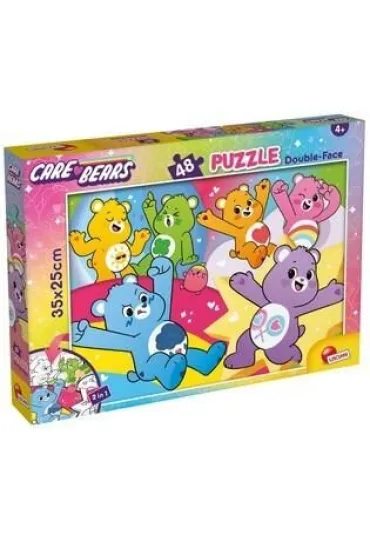 Troskliwe misie puzzle dwustronne m-plus 48el Lisciani