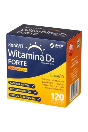 Xenico Pharma Xenivit Witamina D forte - suplement diety 120 kaps.