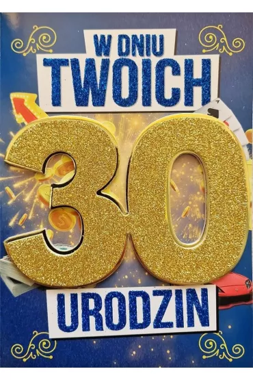 Yeku Karnet Urodziny 30 m�skie