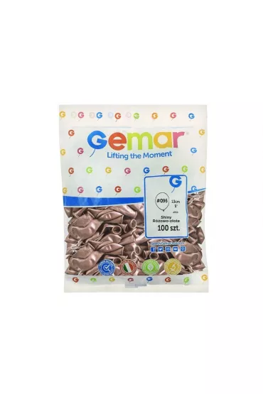 Gemar Balony chromowane r�owy, z�oty 13cm