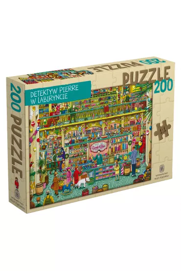 Puzzle 200 el. Detektyw Pierre w labiryncie Nasza Ksi�garnia - Hiro Kamigaki