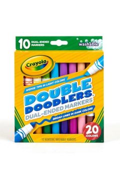 Crayola Markery dwustronne zmywalne Double Doodlers 20 kolorw 10 szt.