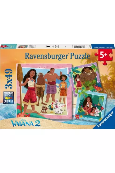 Puzzle 3x49 el. Vaiana 2 Ravensburger