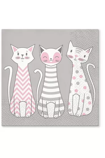 Paw Serwertki Koty glam 33 x 33 cm