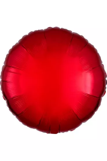 Amscan Balon foliowy metalik czerwony okr�g�y luzem 43cm